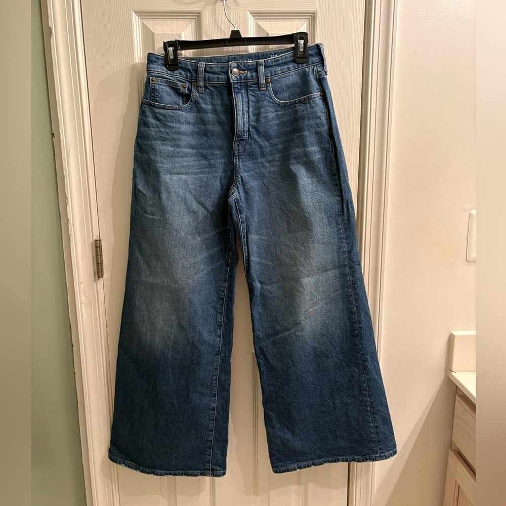 J. Crew semi-stretch high rise curvy denim trouser